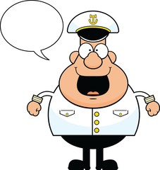 Cartoon Ship Captain Happy