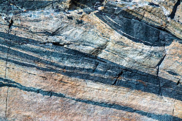 closeup of a stone with different vertical layers