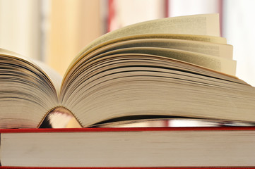 Composition with books on the table
