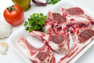 Fresca carne di agnello, fresh lamb meat