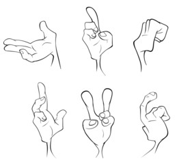 Fototapeta premium Hands cartoon