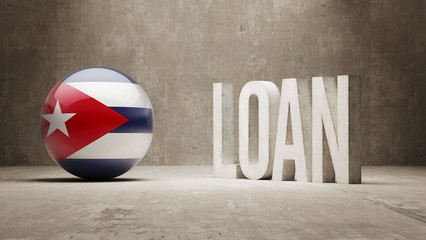 Naklejka premium Cuba. Loan Concept.
