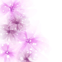 vector background with flowers