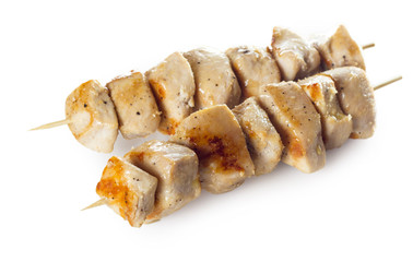 Pollo en brochetas