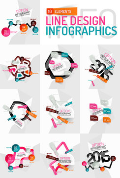 Colorful fresh sticker infographics