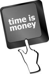 Time concept: computer keyboard with word Time is Money