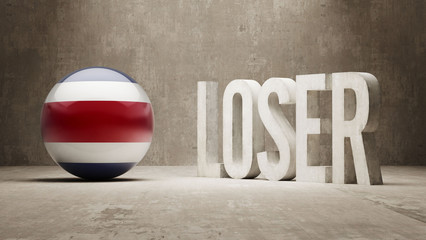 Naklejka premium Costa Rica. Loser Concept.