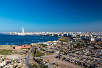 City panorama. Casablanca, Morocco.  Africa - obrazy, fototapety, plakaty