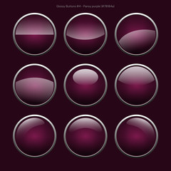Glossy Buttons (Pansy Purple)