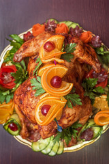 Whole roasted chicken