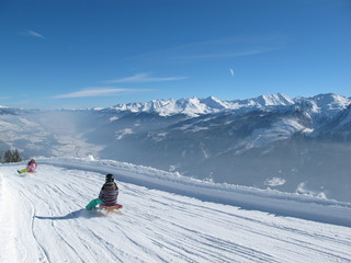 rodeln im hochgebirge