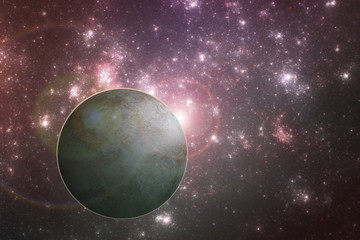 Deep space exoplanet illustration