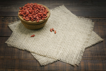 dry red goji berries for a healthy diet