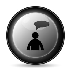 Comments icon - man with bubble