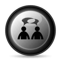 Comments icon - men with bubbles