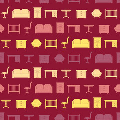 seamless background with furniture for your design