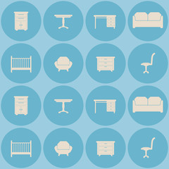 seamless background with furniture for your design