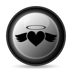 Heart angel icon