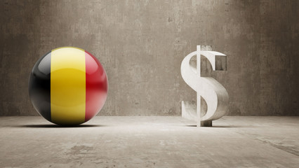 Belgium. Money Sign Concept.