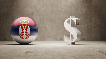 Serbia. Money Sign Concept.