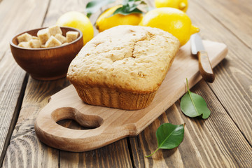 Homemade lemon cake