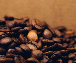 coffee beans in box