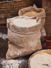 Flour in a sack