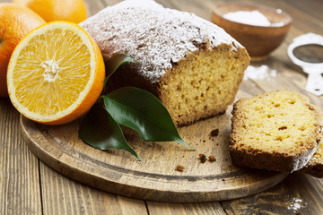 Homemade orange cake