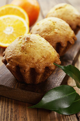 Homemade orange muffins