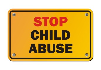 Fototapeta premium stop child abuse - protest sign
