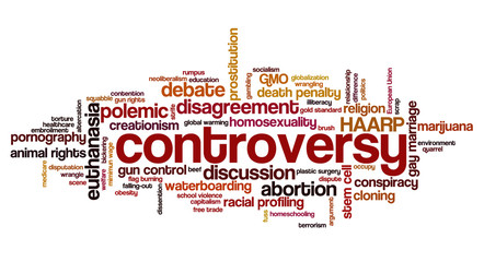Words related to controversy and controversial issues