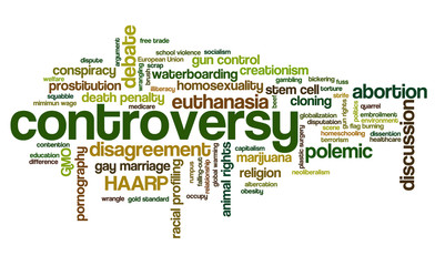 Words related to controversy and controversial issues