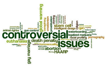 Words related to controversy and controversial issues