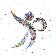 People in the shape of mans.