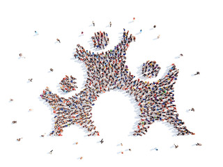 People in the shape of mans.