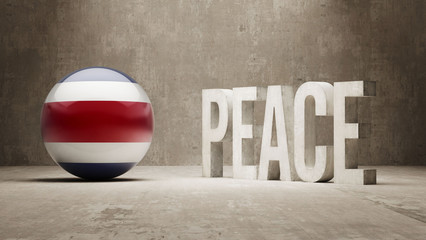 Naklejka premium Costa Rica. Peace Concept.