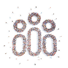 People in the form of an abstract symbol business.