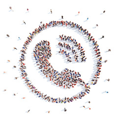 people in the form of a handset.