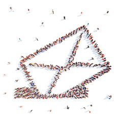 people in the form of a letter.