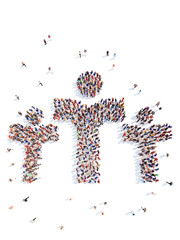 People in the shape of mans.