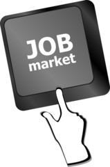 Job market key on the computer keyboard