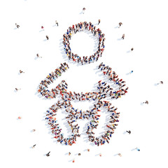 people in the form of a baby.