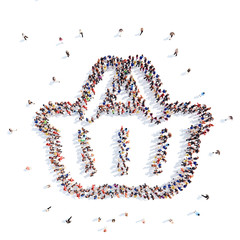 people in the form of a basket.