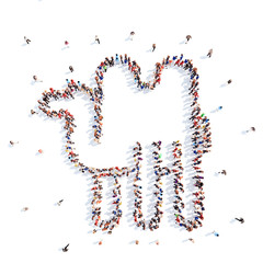 people in the form of a camel.