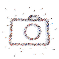 people in the form of a camera.