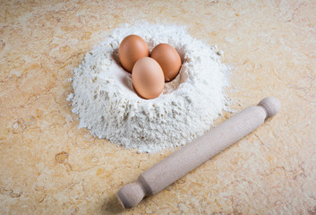 Farina con uova