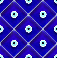 Nazar Boncuğu Mozaik Arka Plan