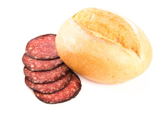 Brötchen mit Salami