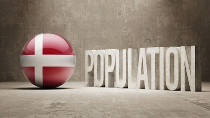 Naklejka premium Denmark. Population Concept.