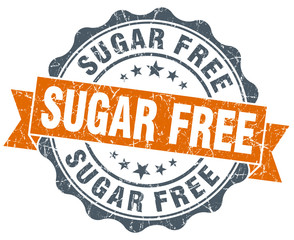 sugar free vintage orange seal isolated on white